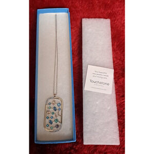 Touchstone Crystal Riverbed Pendant w/ adjustable chain/Beautiful